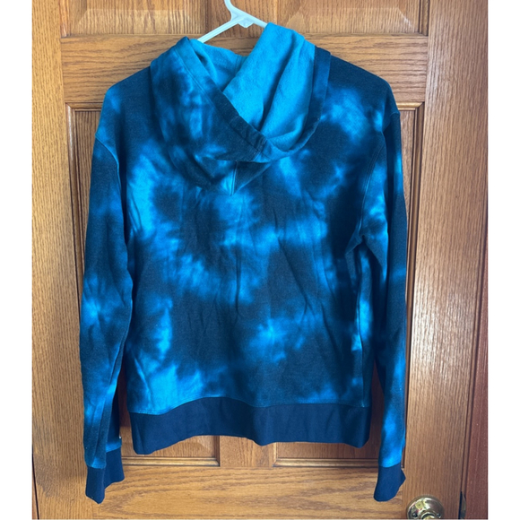 Women's Champion Tie-Dye Hoodie Standard M Blue Black - Picture 3 of 3